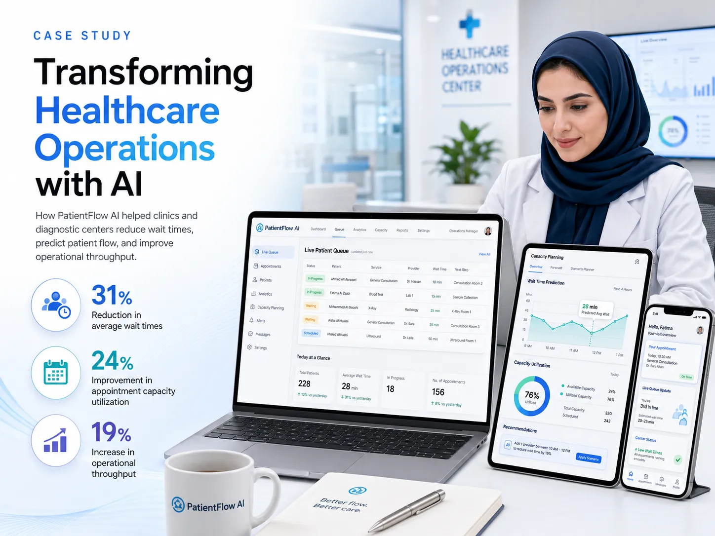 PatientFlow AI case study card